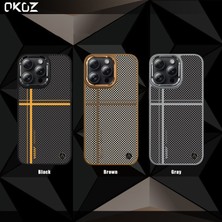 iPhone 16 Pro Max Elit Premium Lucas Karbon Desenli Kılıf - Üst Düzey Koruma
