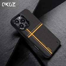 iPhone 16 Pro Max Elit Premium Lucas Karbon Desenli Kılıf - Üst Düzey Koruma