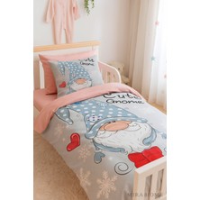 Mira Home Dijital Baskılı 3D Pamuklu Yenidoğan Bebek Nevresim Takımı Cute Gnome Pink