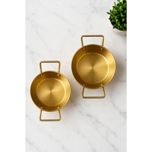 2'li Gold Çelik Sunumluk 10 cm & 12 cm