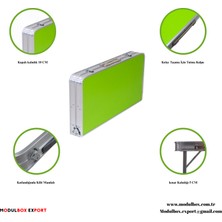 MODULBOX KATLANABİLİR KAMP MASASI, ALÜMİNYUM, 80X80 ÖLÇÜ, PİKNİK MASASI