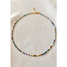 Renkli Ince Boncuk Kolye