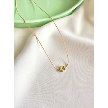 Altın Yonca Ip Kolye