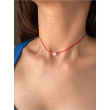 Kırmızı Minimal Ip Kolye