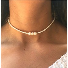 Gerçek Incili Beyaz Kolye