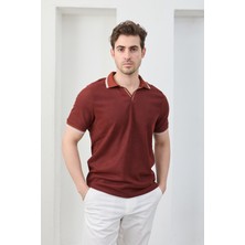 Lodz Erkek Polo Yaka Tişört Çekmeyen Pamuklu Kumaş Regular Fit Günlük