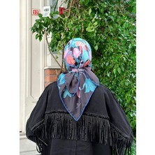 İpekhan Pera Soft Eşarp Siyah Mavi 1148-17