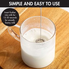 Unncanny Süt Köpürtücü Standı ile El Çırpma Teli Içecek Köpürtücü Mini Blender Karıştırıcı Kahve Frappe Kurşun Geçirmez Matcha Espresso (Yurt Dışından)