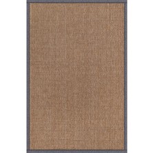 0465-GRI Kumaş Bordür Sisal Halı Kilim Hav Toz Vermez Kolay Temizlenen Hasır Kilim