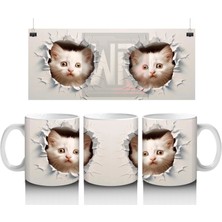 Yavru Kediler Kırık Duvar Arasında – Baskılı Kahve Kupası