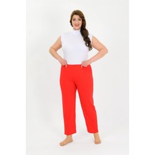 Celira Kadın Pamuklu Büyük Beden Alt Pijama Kırmızı 27560