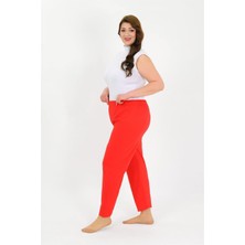 Celira Kadın Pamuklu Büyük Beden Alt Pijama Kırmızı 27560