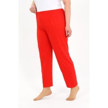 Celira Kadın Pamuklu Büyük Beden Alt Pijama Kırmızı 27560