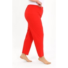 Celira Kadın Pamuklu Büyük Beden Alt Pijama Kırmızı 27560