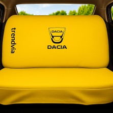 Dacia Logolu Sarı Penye Oto Koltuk Kılıfı Ön ve Arka Takım - Servis Koltuk Koruma