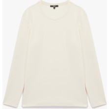 Koton Pamuklu Bisiklet Yaka Basic Slim Fit Uzun Kollu Tişört