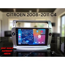 Sonitron Citroen C4 2008-2011 Yıl Uyumlu 9 Inç Android Multimedya Carplay+Android Auto+Navigasyon