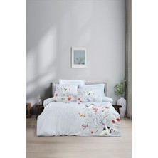 Altınbaşak %100 Pamuk/Cotton Çift Kişilik Modern Desenli Nevresim Takımı Avıla Sky