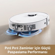 Dreame L40 Ultra CE Robot Süpürge Beyaz, 13.000Pa Emiş Gücü, Özel Halı Temizliği Stratejisi Gücü, Duoscrub™ Paspaslama Sistemi