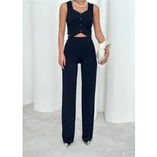 Düğmeli Yelekli Takım