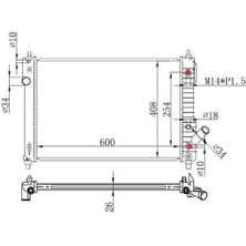 Orıs BCH032026 Motor Radyatoru (600×408×26) Aveo 08> Otomatık