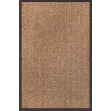 Saraz Halı 0503-ANTRASIT Kumaş Bordür Sisal Halı Kilim Hav Toz Vermez Kolay Temizlenen Hasır Kilim