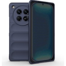 Infinix Zero 40 5g Kılıf Esnek Tpu Oyuklu Arka Yüzey Tasarımlı Mbtk Etnik Silikon Kapak - Lacivert