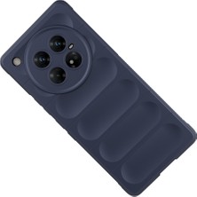 Infinix Zero 40 5g Kılıf Esnek Tpu Oyuklu Arka Yüzey Tasarımlı Mbtk Etnik Silikon Kapak - Lacivert