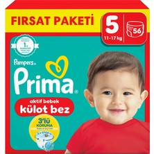 Prima Külot Bebek Bezi 5 Numara 56 Adet Fırsat Paketi