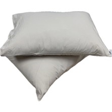 Clasy Ranforce %100 Pamuk 2 Adet Yastık Kılıfı Düz Krem