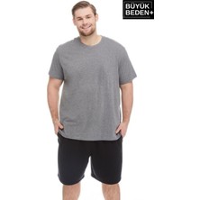 Süperlife Erkek Büyük Beden Bisiklet Yaka Tshırt SPRBTS10