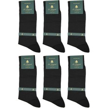 Siyah Nokta Desen Ultra Lüks 6'lı Merserize Erkek Çorap CRP399