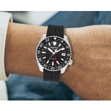 Quantum QMG1105.351 Erkek Kol Saati – Otomatik Gmt, 20 Atm, Safir Cam, Siyah Sportif Tasarım