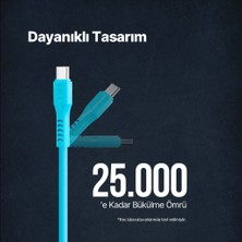 Ttec  Usb-C - Usb-C 120CM 60W Pd/qc Hızlı Şarj/data Kablosu  Neon Mavi 2DK59NM