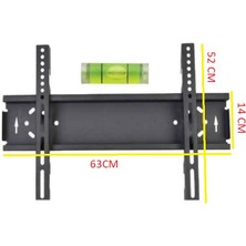 Clk Teknoloji  75'' Inç 190 Ekran Uyumlu Televizyon Sabit LCD LED Tv Duvar Sabit Askı Aparatı 