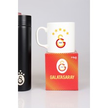 Galatasaray Dekomus Lisanslı Premıum Galatasaray 500 ml Çelik Termos ve 5 Yıldızlı Kupa Seti