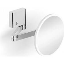 Banyo Makyaj Aynası, LED Işıklı, Çift Kollu, Ayarlanabilir, Büyüteçli 5x - Krom