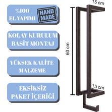 Gelişim Metal Modern Tasarımlı Duvara Monte Tuvalet Kağıdı Tutucu – Siyah Metal Banyo Askılığı
