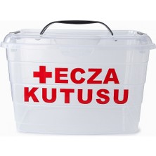 Deembro Ecza Kutusu 14lt Ev Için Organizer Ilaç Saklama Kabı Büyük Boy Üsten Tutmalı Kilitlenebilir Klipsli 14 Lt büyük boy