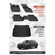 Sahler Cupra Formentor Mild Hybrid 2024+ Uyumlu 4.5d Premium Havuzlu Oto Paspas ve Liner Marka 3D Alt Bagaj Havuzu