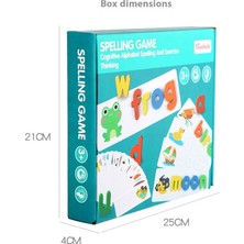 HuangZhaoY Ahşap Çocuk Erken Eğitim Kelime Oyunları Ingilizce 26 Harf Bilişsel Anaokulu Aydınlanma Oyuncakları Puzzle Yapboz (Yurt Dışından)