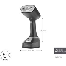 Karaca Vantuz Multisteam Led Ekranlı Buharlı Dikey Ütü Black 320 Ml 