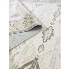 Gülcem Home Ihtişam Perge,  Emsalsiz Ipeksi Yün Tuşeli Triko Akrilik Oturma Odası ve Salon Halısı