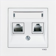 Viko Karre 55 Serisi Data Nümeris CAT5E + Cat3 Beyaz - 90940035