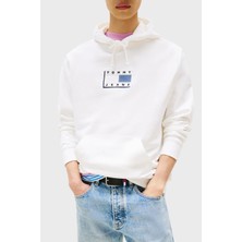 Tommy Jeans Logo Baskılı Pamuklu Regular Fit Kapüşonlu Sweat Erkek Sweat DM0DM21623 Ybl