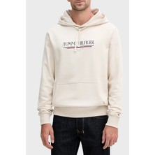 Tommy Hilfiger Logolu % 100 Pamuk Relaxed Fit Kapüşonlu Kanguru Cepli Sweat Erkek Sweat MW0MW40534 Acg