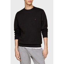 Tommy Hilfiger Pamuklu Regular Fit Bisiklet Yaka Logolu Sweat Erkek Sweat MW0MW37241 Bds
