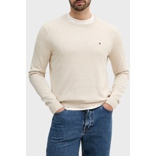 Tommy Hilfiger % 100 Pamuk Regular Fit Bisiklet Yaka Logolu Kazak Erkek Kazak MW0MW39999 Hgf