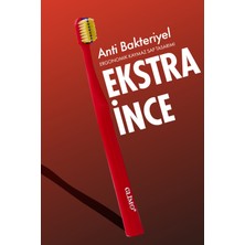 Glimo Ortodontik Diş Fırçası 4000 | Fda Onaylı,bpa Içermez,diş Teli Temizliği | 0,12 Mm Fırça Kılı, Bordo
