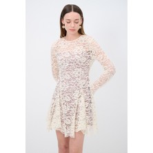 Love My Body Dantelli Mini Elbise